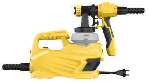 Краскопульт Hanskonner, 780Вт, 0-1200 мл/мин, 120 din/с,  HVLP, шнур 4м, С БАЗОЙ