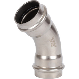 ROMMER Угольник 45° ВПр-ВПр, 35, из нержавеющей стали прессовой