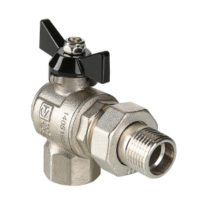 Кран шар. усиленный угловой с полусгоном 1/2