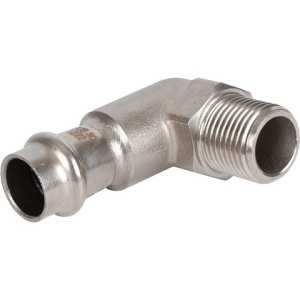 ROMMER Угольник-переходник ВПр-НР, 15х1/2, из нержавеющей стали прессовой