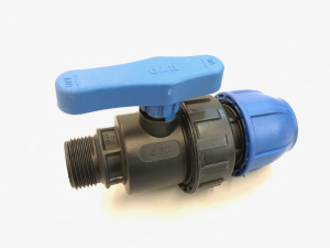 Кран шаровой компрессионный нар. резьба PN16 d 32х1