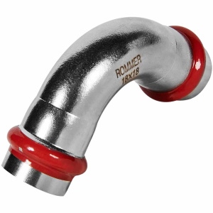 ROMMER Угольник 90° ВПр-ВПр, 18, из нержавеющей стали прессовой