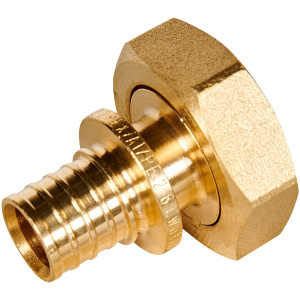 ROMMER Переходник с накидной гайкой (евроконус) 16xG 3/4  для труб из сшитого полиэтилена аксиальный