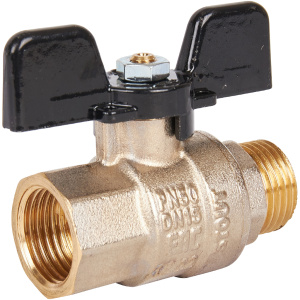 Кран шар. STOUT стандартнопроход, ВР/НР ручка бабочка 1/2