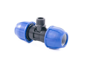 Тройник компрессионный, наружная резьба PN16 d 32x25 (1-1/4