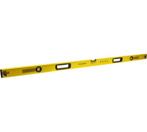 Уровень алюм.1500мм,3 колбы,усилен,фрезеров.,двойной обзор, 0,5мм/м, Hanskonner