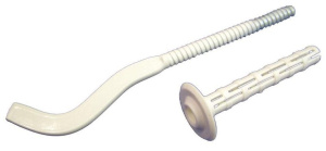 Кронштейн для радиатора с дюбелем, белый