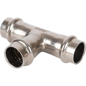 ROMMER Тройник равнопроходной ВПр, 18, из нержавеющей стали прессовой