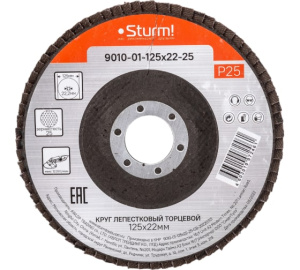 Круг зачистной ЛЕПЕСТКОВЫЙ 125х22, зерно 25, Sturm!