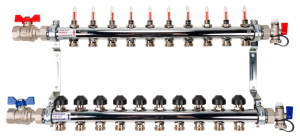 К-т коллекторов РЕХАУ HKV-D из нерж. стали на 10 контуров с шар. кранами