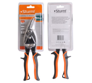 Ножницы по металлу, левый рез, 2-Х РЫЧАЖНАЯ СИСТЕМА ДЛЯ ОБЛЕГЧЕНИЯ РЕЗА, Sturm!