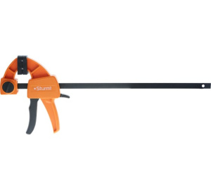 Струбцина быстрозажимная, 450мм, резиновые накладки, 70-100кгс, сжим-разжим, Sturm!