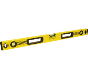 Уровень алюм.800мм,3 колбы,усилен,фрезеров.,двойной обзор, 0,5мм/м, Hanskonner