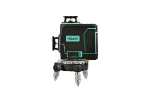 Уровень лазерный 12 зелёных лучей (3x360°),поворотн.платф,2 аккум.,пульт д/у, Sturm!