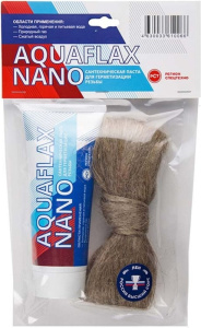Паста уплотнительная универсальная Aquaflax nano 270 гр. в тубе +40 гр. лен