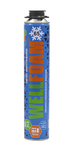 Пена монтажная профессиональная WELLFOAM PRO 65, зимняя, 850мл, (шт.)