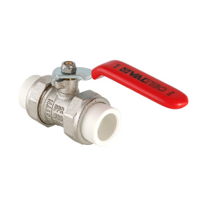 Кран латунный  с двумя переходами PPR, 20 мм  VALTEC