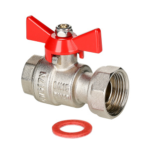 Кран шар. баб.с накидной гайкой 3/4