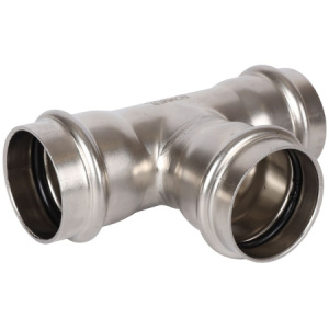 ROMMER Тройник равнопроходной ВПр, 35, из нержавеющей стали прессовой