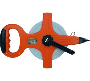 Рулетка 50 м геодез. ФИБЕРГЛАСС, ШТЫК ДЛЯ ФИКСАЦИИ, Sturm!