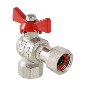 Кран шар.угловой с накидной гайкой и внутренней резьбой 3/4