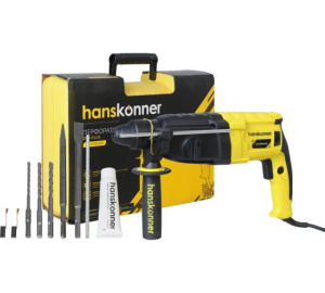 Перфоратор Hanskonner 790Вт,24 мм,3 реж,2.8Дж,0-4800уд/мин,0-1100об/мин,4м кабель,кейс