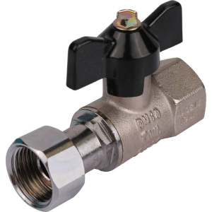 Кран шар.STOUT с накидной гайкой,ВР/накидная гайка,ручка бабочка 3/4