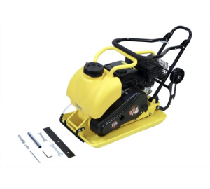 Виброплита бензиновая 6,5лс,67x46см,5400виб/мин,100кг,35см,БАК,коврик,колеса,Sturm!