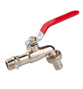 Кран шар.с нос.  1/2 руч.нар. ник+лат V&G