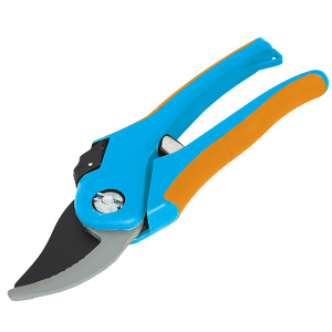 Секатор высокоуглеродистая сталь, прямой рез, тефлон покрытие, пластиковые ручки, 205мм, (шт.)