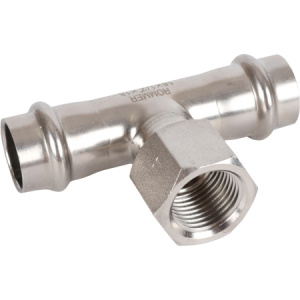 ROMMER Тройник-переходник ВПр-ВР, 18х1/2, из нержавеющей стали прессовой