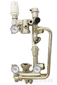 ROMMER Насосно-смесительный узел, с термоголовкой, перепускным клапаном и байпасом, без насоса