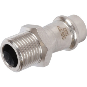 ROMMER Переходник ВПр-НР, 15х1/2, из нержавеющей стали прессово