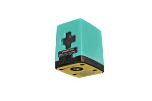 Уровень лазерный, 2 зеленых луча 10мВт, 2шт батареек тип AA, переходник 5/8