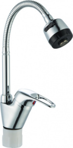 Смеситель для кухни I-TECH, SOLAR 42, однорычажный, гибкий излив, гайка