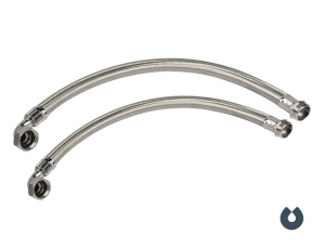 Соединит. шланг Ду-25 60см угловой, Резин.шланг в металлооплетке, угловой, L- 60см, присо