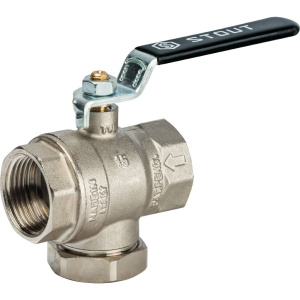 Кран шар. STOUT с фильтром. ручка рычаг 1