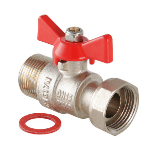 Кран шар.баб. с накидной гайкой и нар.резьбой 1