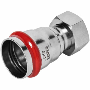 ROMMER Переходник ВПр-ВР, 35х1, из нержавеющей стали прессовой