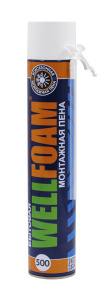 Пена монтажная бытовая WELLFOAM 500, всесезонная, 1000мл, (шт.)