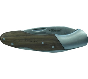 Нож складной с деревянной ручкой, лезвие l=7,5см, толщина 2,5мм, Sturm!