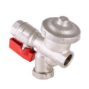 Кран шар.баб.со встр. прямым фильром и редуктором давления(универсальный) 1/2