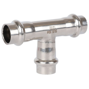 ROMMER Тройник равнопроходной ВПр, 15, из нержавеющей стали прессовой