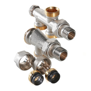 Узел радиаторный четырехходовой д/нижн подкл. 1/2