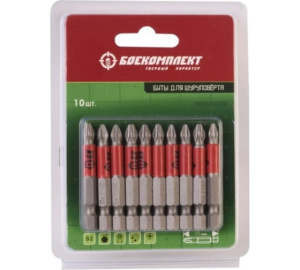 Биты T20x50мм, Torx Tamper, сталь S2, 10шт ЛЕНТА, БОЕКОМПЛЕКТ