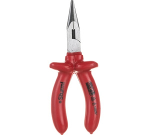 Тонкогубцы 150мм, С ДИЭЛЕКТРИЧЕСКИМИ РУКОЯТКАМИ 1000В Sturm!