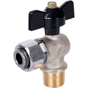 Кран шар.STOUT с накидной гайкой угловой,НР/накидная гайка,ручка бабочка 1/2