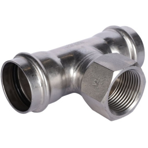 ROMMER Тройник-переходник ВПр-ВР, 35х1, из нержавеющей стали прессовой