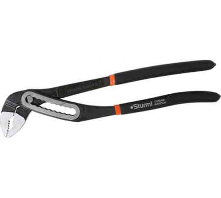 Клещи переставные 300мм,CrV, коробчатый шарнир, раскрытие губок 67мм(>68%), Sturm!