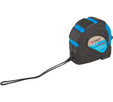 Рулетка 10Х25мм, ОБРЕЗИНЕННЫЙ корпус, КЛАСС ТОЧНОСТИ II, УСИЛЕННЫЙ магнит, СОЮЗ